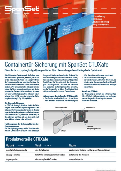 Containersicherung CTUXafe Hansa Tec SpanSet