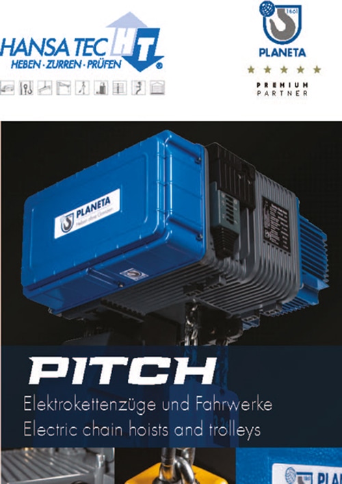 Seite aus HansaTec PLANETA Elektrokettenzug PITCH 2021 DE EN